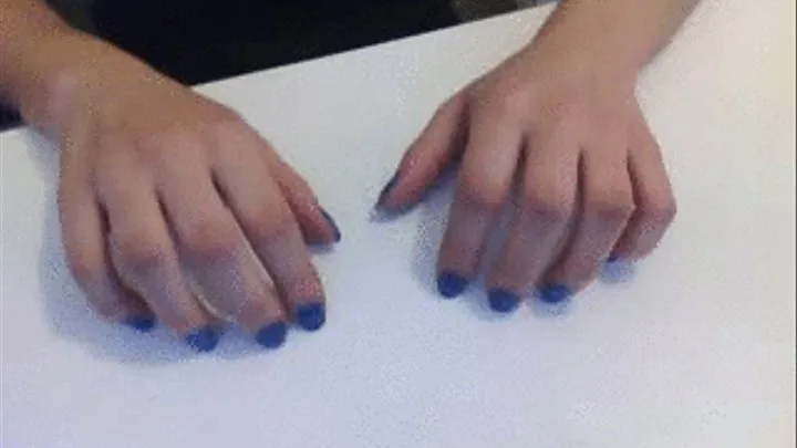 Blue nail polish - complete