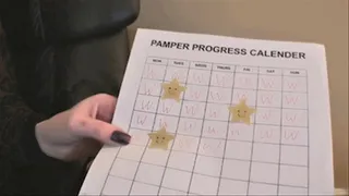 Nappy Progress Calendar with punishments and rewards - Custom Request