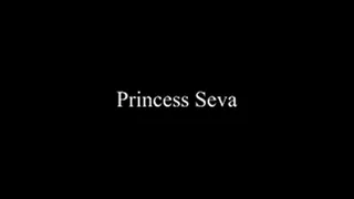 Princess Seva makes a bitch lick Her ass in latex & drags him around on collar & leash.