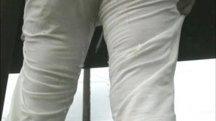 Carly totally soaks her white pants