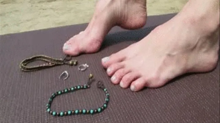 Penny Tries On Exquisite Foot Jewelry and Poses