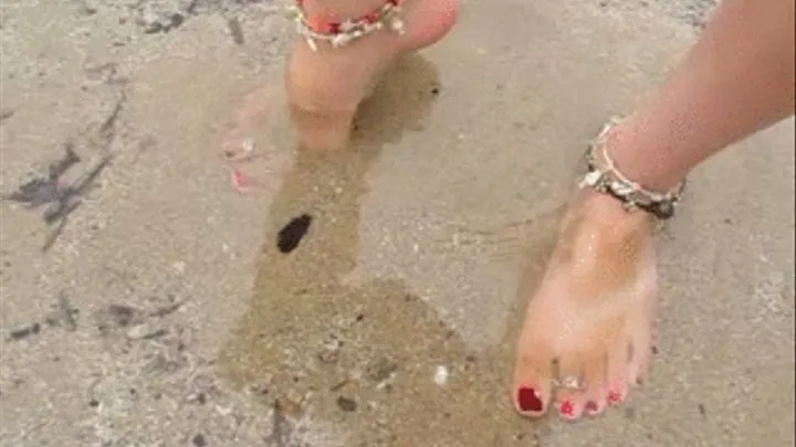 Tammy's Smooth and Wet Arches at the Beach (Barefeet and Toes Close-Up!) - Part II