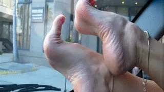 Penny's Eye-Popping Soles and Arches on the Windshield