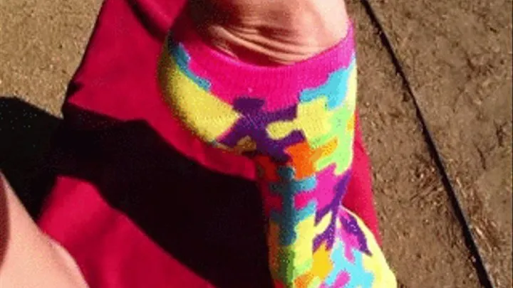 Penny's Jigsaw Puzzle Socks and Barefeet