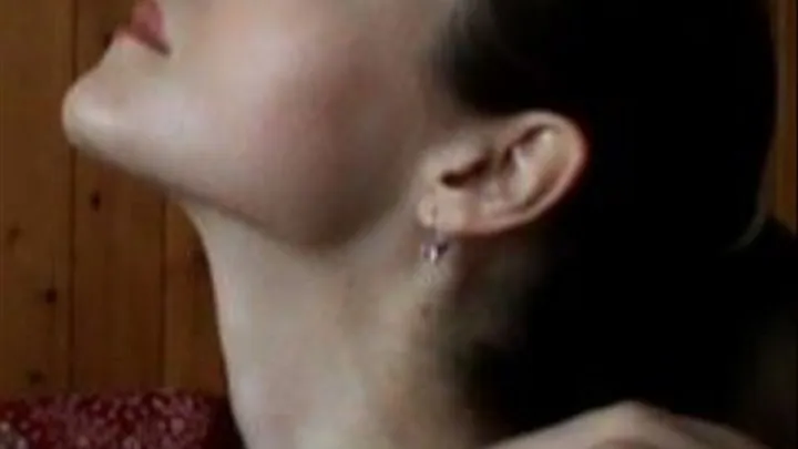 Throat massage from a profile