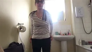 Enjoying a moment on the toilet
