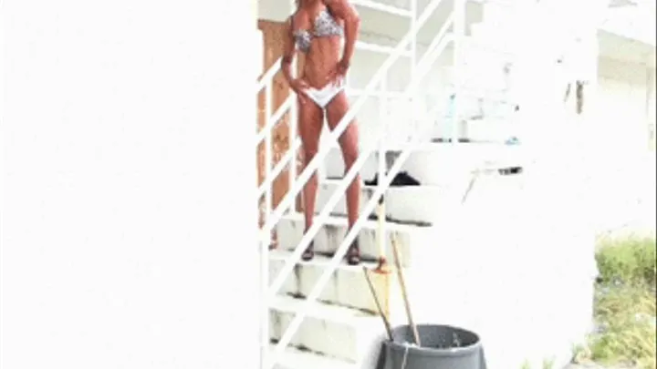 Cheryl Faust Muscle Girl Posing Outdoors, Pt2 A