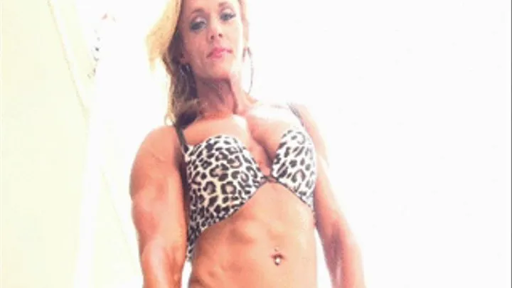 Cheryl Faust Muscle Girl Posing Outdoors, Pt1 B