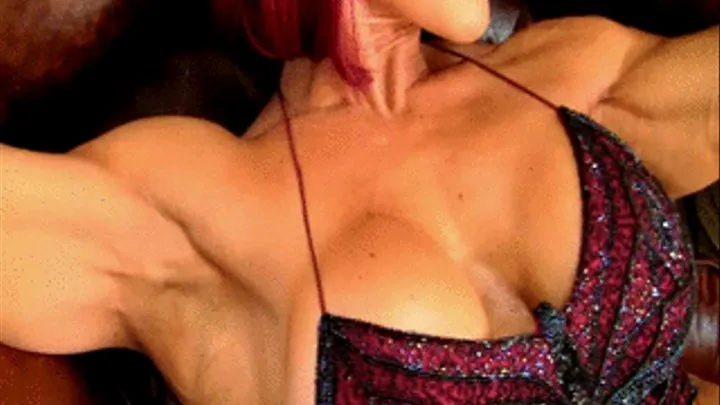 Denise Masino Bodybuilder Babe Red Wig Dildo, Part 3