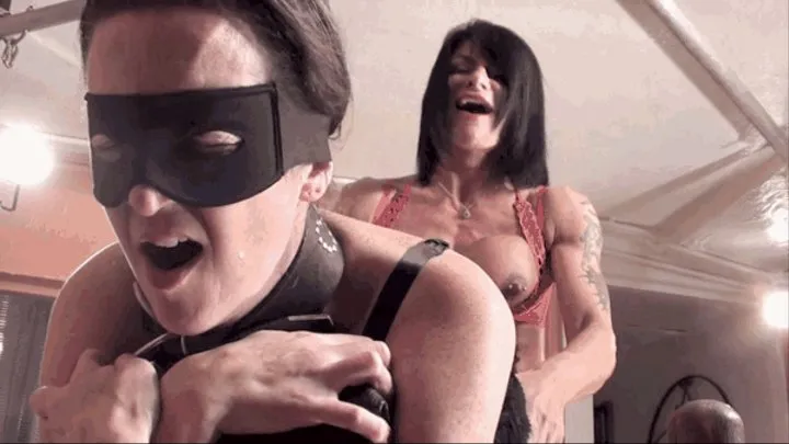 Mistress Fucks Sub-girl With Giant Strap On