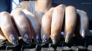 Long Real Glitter Nails