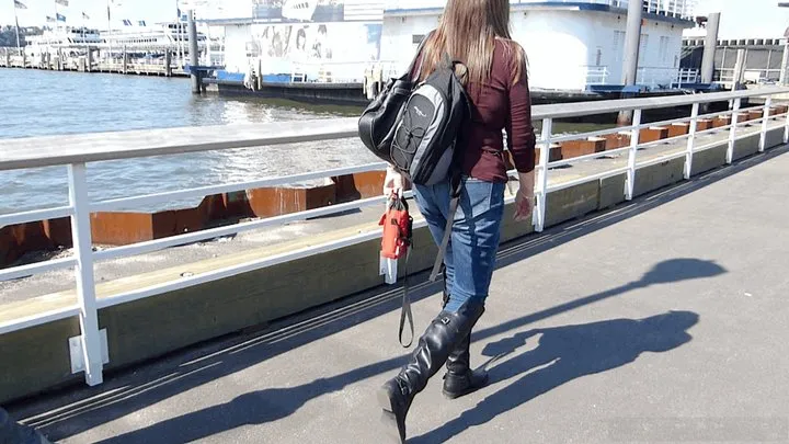 Tall Boots & Jeans - Public Walk: In SD (640x360)