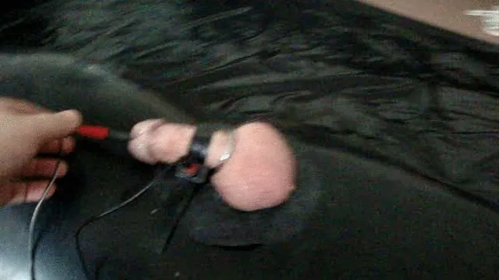 Urethra sounds for Slave While weaing latex body bag