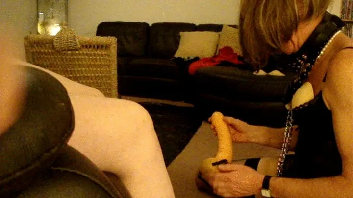 Sissy learns how to suck cock using dildo