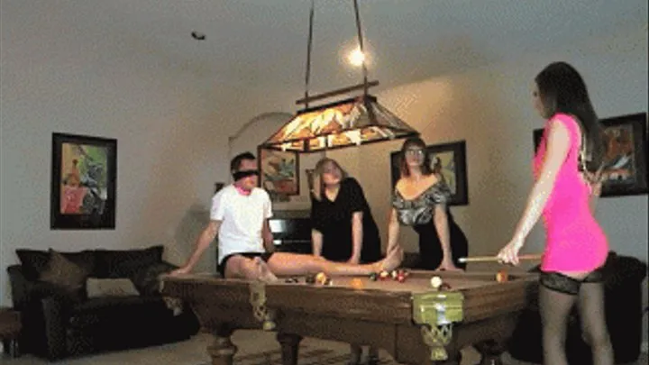 Toronto Slave Boy Plays Pool with Leah Star, Goddess Michelle, & GCupBitch