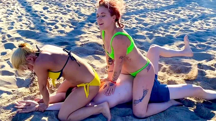 Beach Bullies - Princess Nikki and Bambi vs Hanz