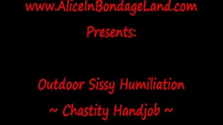 PUBLIC Handjob Chastity Sissy EGL FemDom Mistress AliceInBondageLand Sailorsuit Japanese Schoolgirl