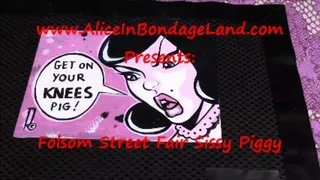 Folsom Street Fair Public Humiliation - Sissy Piggy Chastity Mistress