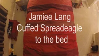 Jamiee Lang Cuffed Spreadeagle to the Bed