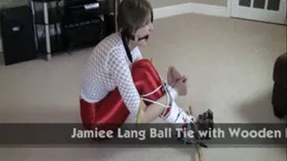 Jamiee Lang Ball Tie with Wooden Poles