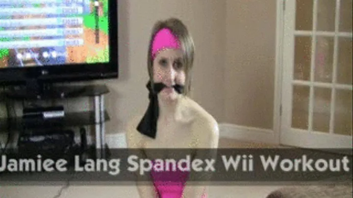 Jamiee Lang Spandex Wii Workout