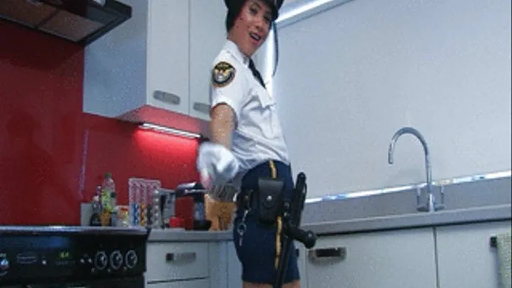 UKU NYPD officer Hannah Shaw is a very naughty officer as she loves to flash of her cheeky white panties she wearing under her uniform