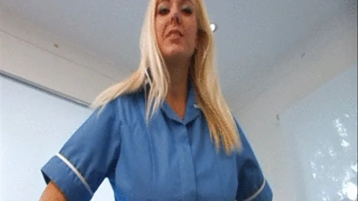 UKU Nurse Saphire Blue knows just how to make you prek up and feel 110 %. Lots and Lots or cheeky peeks up her uniform at her naughty white panties and stocking.