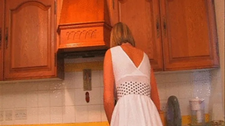 UKU Demi Scott is in her kitchen cleaning. But she catches us peeping up her skirt at her lovely sexy panties