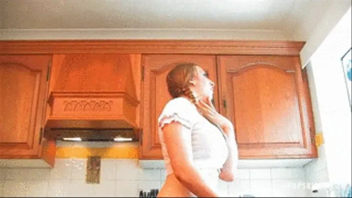 UKU Helen is bussy in her kitchen. But does she know someone is peeping a look up her skirt at her panties - Mpeg