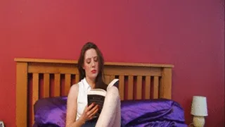 UKU Samantha Bentley is busy reading her book on her bed