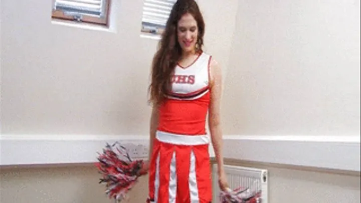 UKU Cheer leader Brianna Davies is giving lots of flashes of her knickers while she practicing her routine