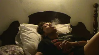 Jade Smokes in Bed