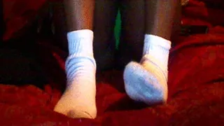 white ankle sock tease