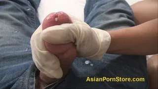 Surgical glove wack and cum.