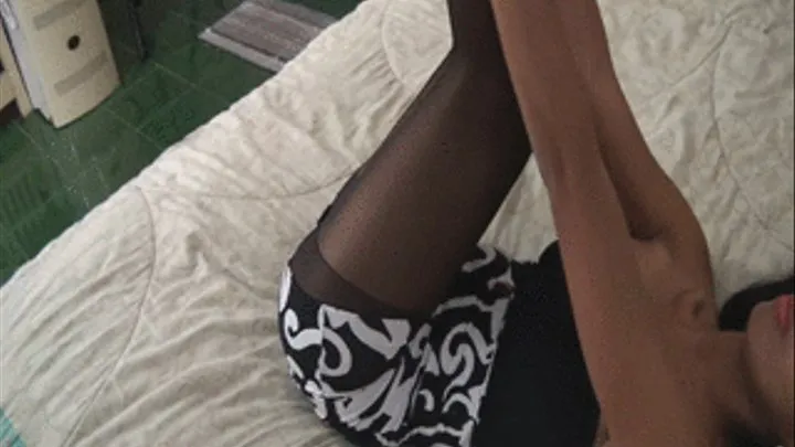 in Black Panty Hose #1 Masturbation