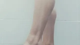 After Shower Barefoot Muscle Worship and Flex