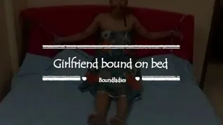 Girlfriend bound on bed