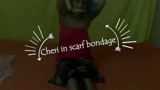 Cheri in scarf bondage ( )