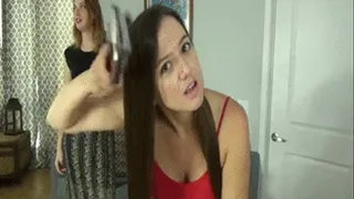 Long Hair--Cristal puts BeckyLeSabre under to deeply smell her hair