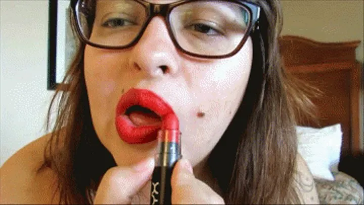 Cum on Sydney's Perfect Red Lips