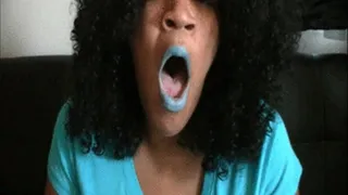 Blue Lipstick Yawns