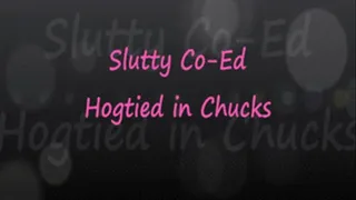 Slutty CoEd Hogtied In Chucks