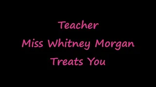 Teacher Miss Whitney Morgan Treats You with Pantyhose Feet & Self Gag