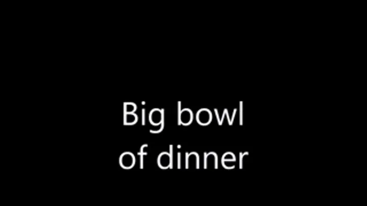 Big bowl of dinner