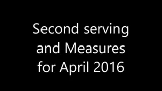 Second serving and measures for april 2016