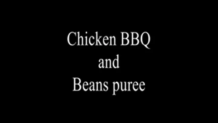 Chicken bbq with beans puree