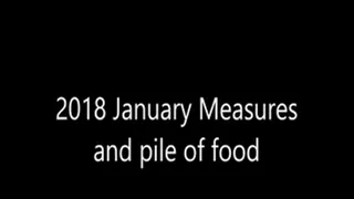 2018 January measures and pile of food