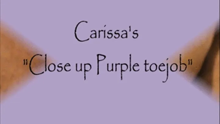 Carissa's close up purple toejob