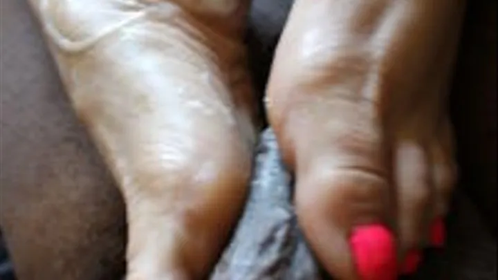 Hot Pink Footjob "close up"