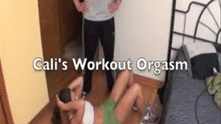 Cali Logan's trainer gives her a O